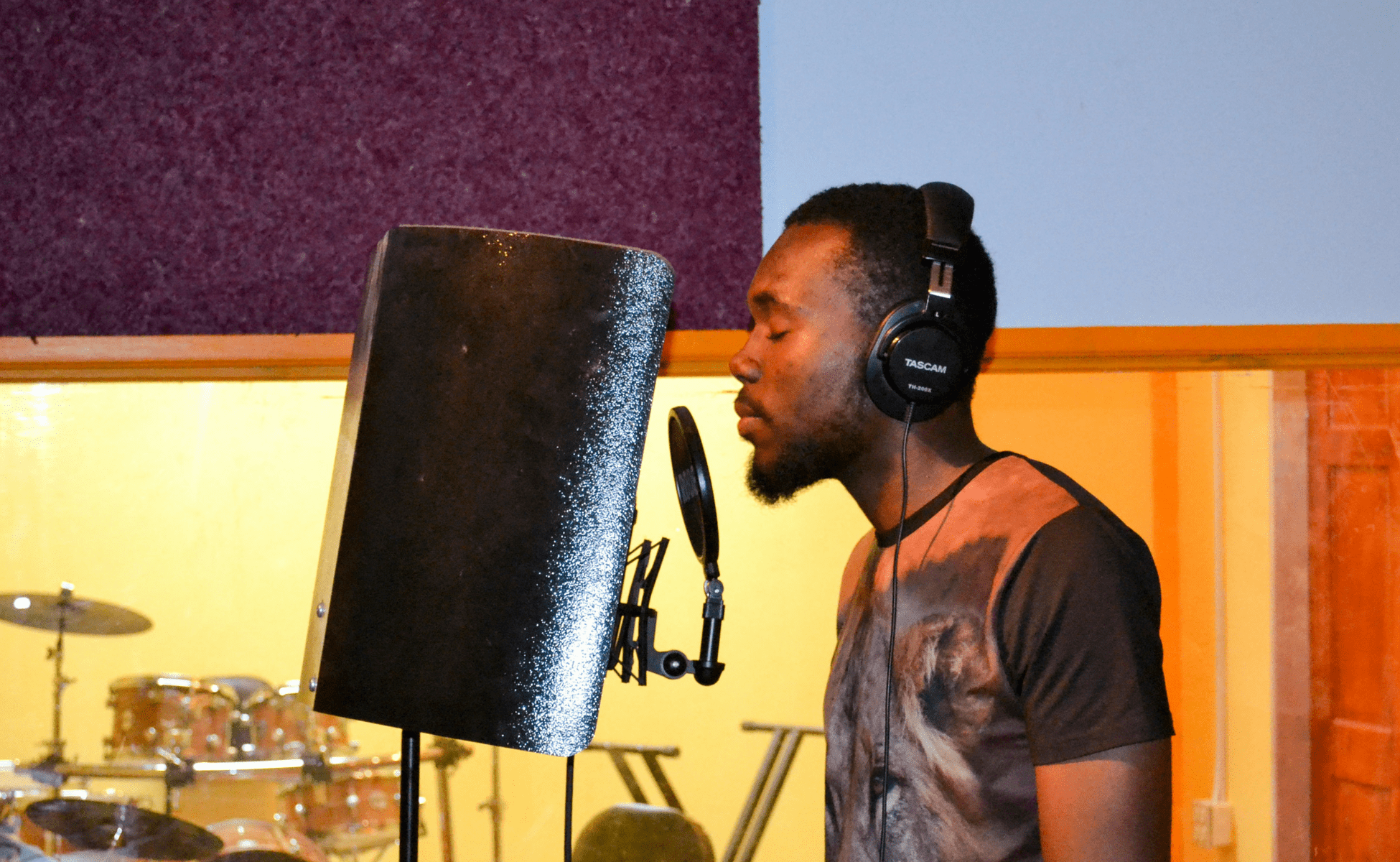 Photo of Artist in Recording Studio